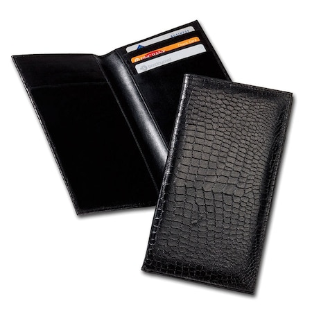 Dacasso Black Crocodile Embossed Document Holder AG-2459